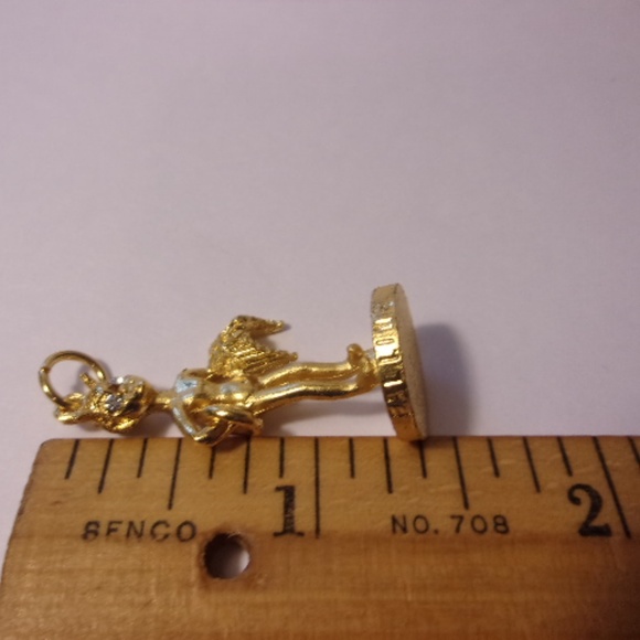 House of Borvani Jewelry House Of Borvani Fallen Angel Gold Tone